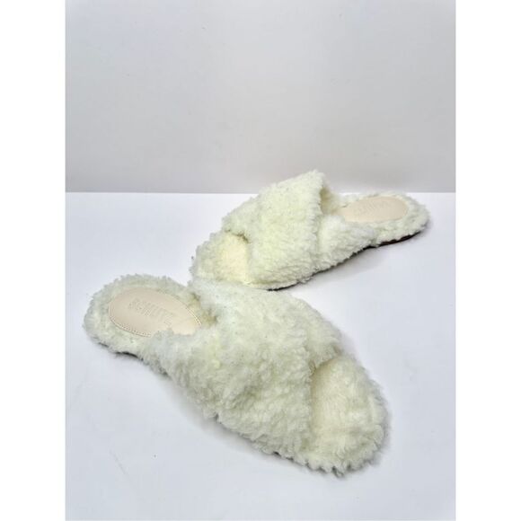 SCHUTZ Sandals Size 5.5‎ Dynora Ladies Faux Shearling Slip On Casual Slippers - Picture 7 of 11